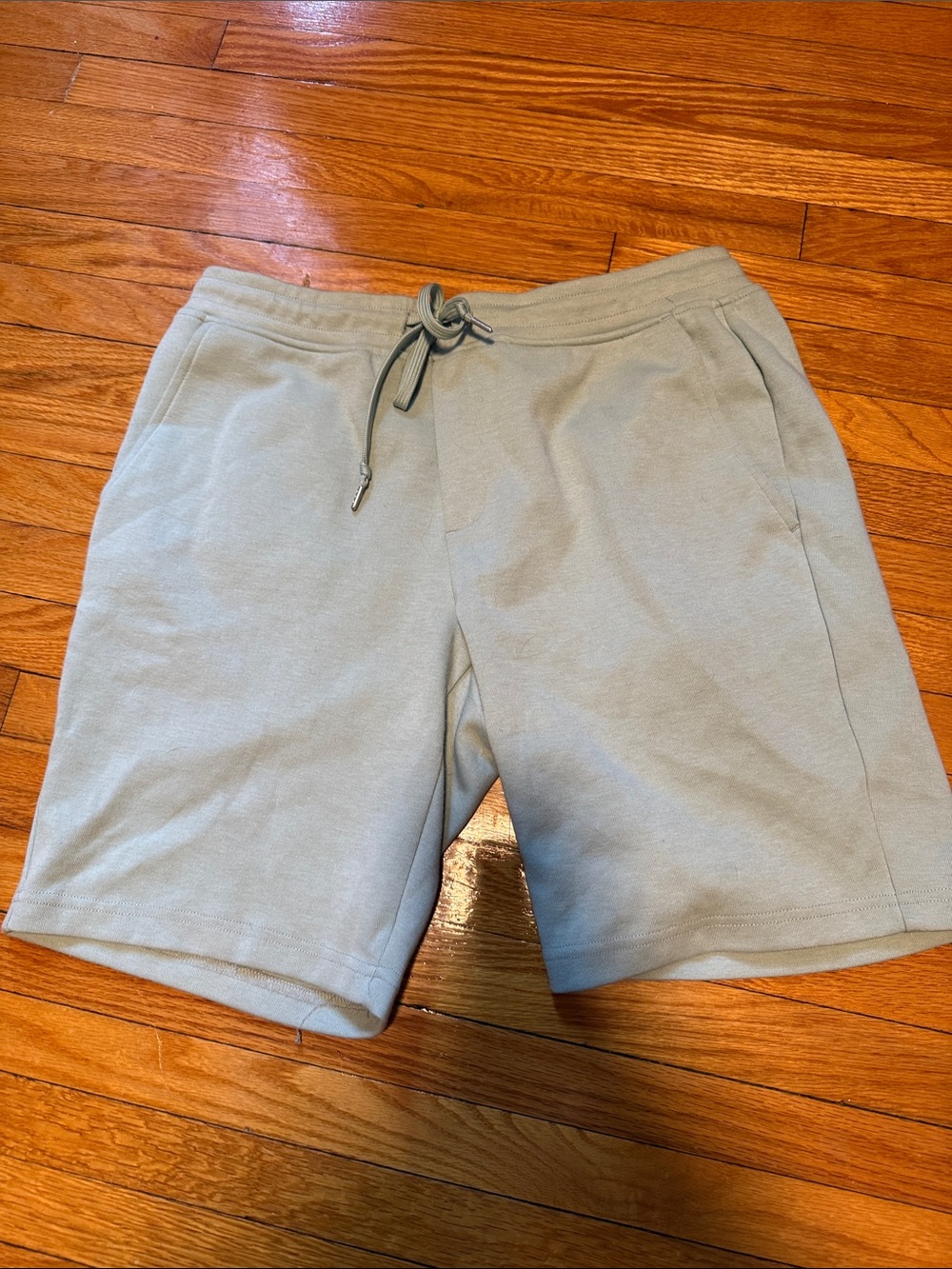 RW&CO. Men's Athletic Drawstring Shorts - Light Gray
